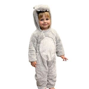 Pottery Barn Kids Baby Hippo Plush One Piece Costume Gray 12–24 Months Pajama